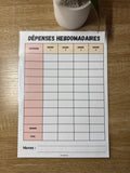 Fiche budget mensuel / hebdomadaire