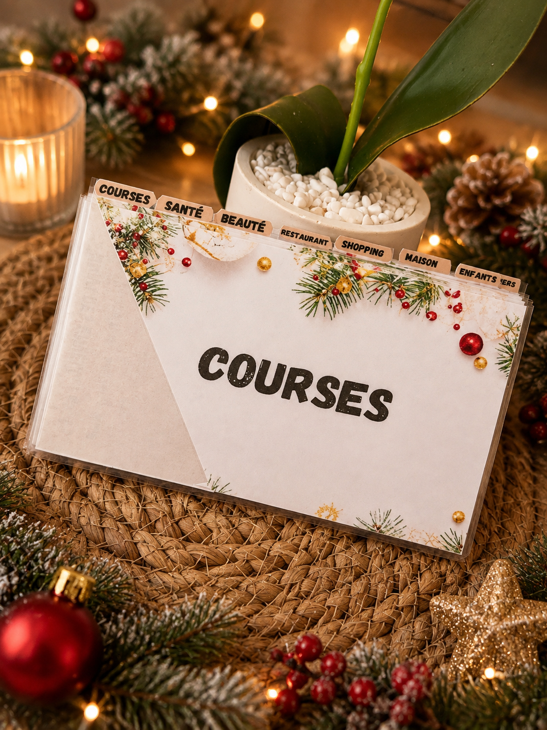 Pack 8 enveloppes portefeuille « Noël »